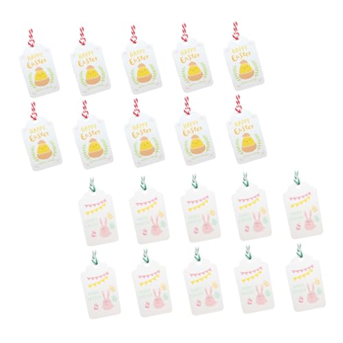 Holibanna 100 Stück Ostern-hängeetikett Die Esser-hängeetiketten Schild Feiertags-tags Dekorativ Leere Tags Hasen-tags Rosa Gegenwärtig Feiertagsetikett Bunt Hängend Du Stichworte Papier von Holibanna