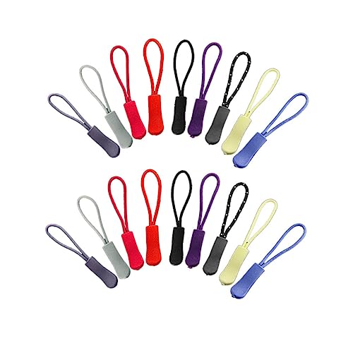 Holibanna 100 Stück PVC Reißverschluss Zugköpfe Gemischte Farben Installieren für Taschen Zelte Kleidung und Mehr Robuste Rutschfeste Zipper Pulls für Reisen von Holibanna