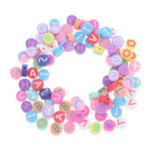 Holibanna 100 Stück Polymer Clay Buchstabenperlen für DIY Schmuckherstellung Bunte Weiche Alphabet Perlen zum Auffädeln von Armbändern Ohrringen Halsketten Vielseitig Einsetzbar von Holibanna