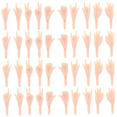 Holibanna 100 Stück Puppenhandzubehör Teile Tierplüschpuppe zum Selbermachen realistisch Herstellung für Schaufensterpuppe Hände Miniatur Handmodell Mini-Hände gemeinsames Zubehör PVC Beige von Holibanna