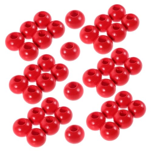 Holibanna 100 Stück Rote Vintage Holzperlen Großes Loch für Makramee Basteln Kinderfreundlich Leicht zu Fädeln für Weihnachtskränze Schmuckherstellung und Wohnkultur Holibanna 100 Stück Rote Vintage Holzperlen Großes Loch für Makramee Basteln Kinderfreundlich Leicht zu Fädeln für Weihnachtskränze Schmuckherstellung und Wohnkultur von Holibanna