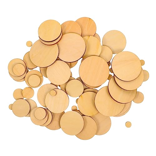 Holibanna 100 Stück Runde Holzscheiben zum Basteln Blanko Holzscheiben aus Lindenholz für Handwerk Dekoration Malerei Kreativ von Holibanna