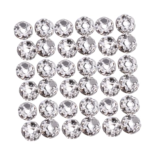 Holibanna 100 Stück Runde Spacer Perlen Beschichtetem Messing Blumen Design für Schmuck Zubehör und Diy Projekte von Holibanna