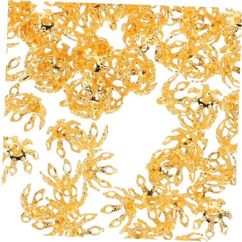 Holibanna 100 Stück Schmuck Perlenkappen Rostfrei Langlebig DIY Zubehör für Armbänder Halsketten Ohrringe Vielseitige Blumenperlenkappen für Basteln von Holibanna