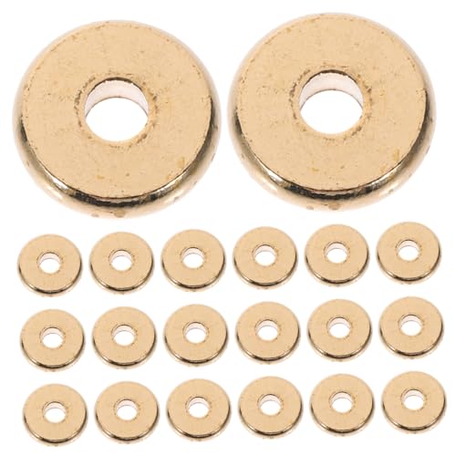 Holibanna 100 Stück Schmuckzubehör Machen Spacer Wohnung Klein Für Herstellung Sortiert Zahlen Handwerk Lose Perlen Basteln Diy-perlen Metallperle Kupfer Golden von Holibanna