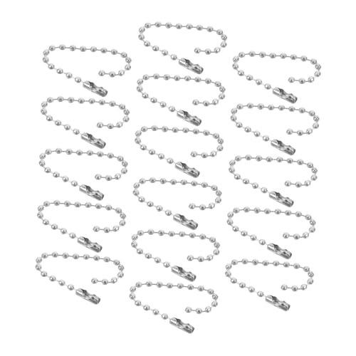 Holibanna 100 Stück Silberfarbene Kugelketten Metall Perlenketten für Schmuck Basteln DIY Schlüsselanhänger Anhänger Hundemarken Zubehör Langlebig und Vielseitig von Holibanna