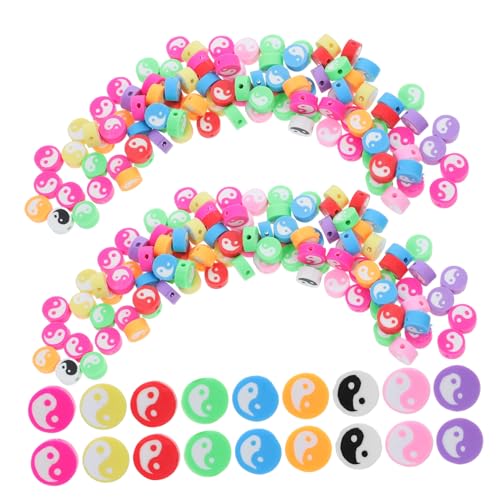Holibanna 100 Stück Taichi Polymer Clay Perlen für Schmuckherstellung Bunte DIY Beads für Armbänder und Kreative Accessoires von Holibanna
