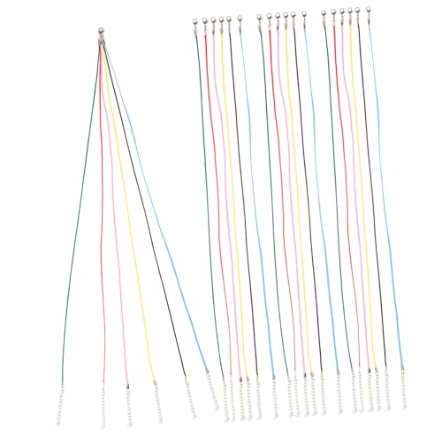 Holibanna 100 Stück Teiliges Gewachstes Leder Schmuckband mit Metallverschluss Langlebige Schweißfeste Halsketten und Armband Schnur für DIY Schmuckherstellung Farben von Holibanna