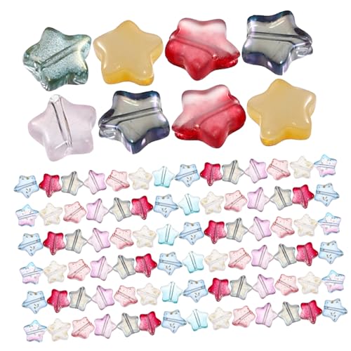 Holibanna 100 Stück Teiliges Glasperlen Sternform Bunte Schmuckperlen zum Auffädeln DIY Armbänder Halsketten Bastelperlen für Schmuckherstellung Zubehör Holibanna 100 Stück Teiliges Glasperlen Sternform Bunte Schmuckperlen zum Auffädeln DIY Armbänder Halsketten Bastelperlen für Schmuckherstellung Zubehör von Holibanna