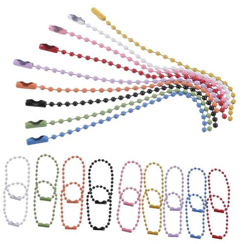 Holibanna 100 Stück Teiliges Metallkugelkettenset Robuste Kugelrollerketten für DIY Schmuck Weihnachtsbaumanhänger und Schlüsselanhänger Dekorative Bunte Perlenketten für Festliche Holibanna 100 Stück Teiliges Metallkugelkettenset Robuste Kugelrollerketten für DIY Schmuck Weihnachtsbaumanhänger und Schlüsselanhänger Dekorative Bunte Perlenketten für Festliche von Holibanna