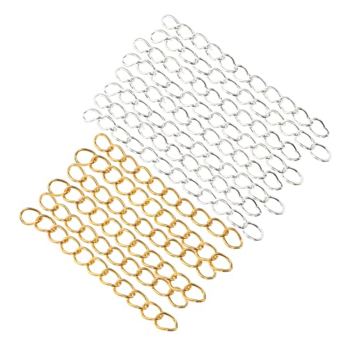 Holibanna 100 Stück Verlängerungsketten Schmuck DIY Kettenverlängerung Verstellbar für Halsketten Armbänder Fußkettchen Silber und Gold für Individuelle Schmuckgestaltung Holibanna 100 Stück Verlängerungsketten Schmuck DIY Kettenverlängerung Verstellbar für Halsketten Armbänder Fußkettchen Silber und Gold für Individuelle Schmuckgestaltung von Holibanna