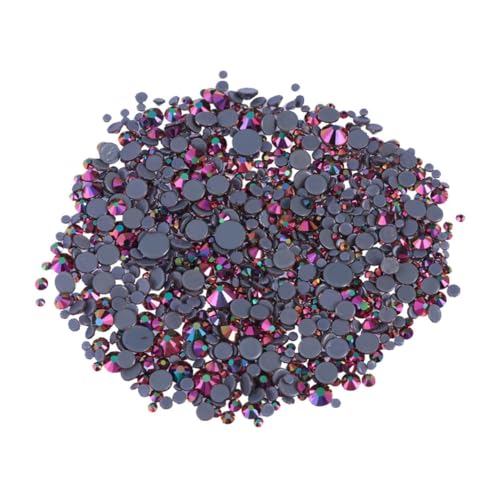 Holibanna 1000 Stück Teiliges Set Flache Künstliche Kristallglasperlen Gemischte Selbstklebend für Schmuckherstellung Bastelperlen zum Auffädeln für DIY geschenke und Dekorationen von Holibanna