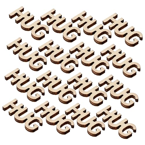 Holibanna 100Stücke Ausschnitte Holz Dekorative Hug Für Bastelprojekte Und Tischdeko Handgefertigte Holzbriefstücke Für Ideen von Holibanna