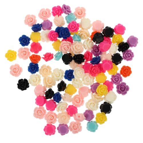 Holibanna 100Stücke DIY Rosenblumen Anhänger Resin Bastelmaterialien Für Schmuckherstellung Halskette Und Ohrringe Vielseitige DIY Schmuckzubehör von Holibanna