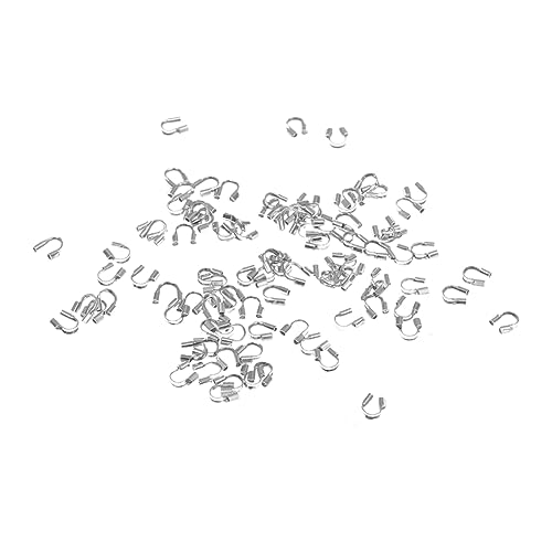 Holibanna 100Stücke DIY U Förmige Drahtschlaufen Kupfer Drahtschutz Für Schmuckherstellung Armband Zubehör Halsketten Silber Für Projekte von Holibanna
