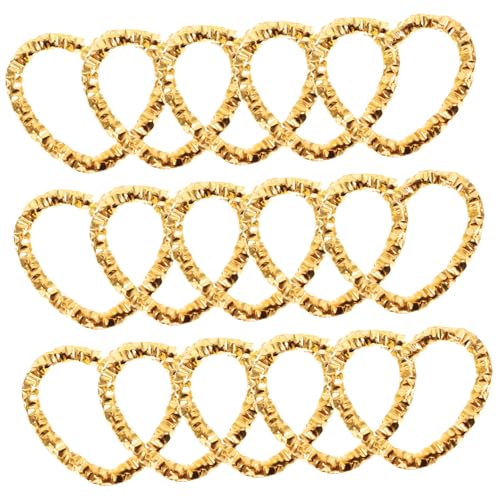 Holibanna 100Stücke Herzförmige Schlüsselringe Goldene DIY Anhänger für Schlüsselanhänger Bastelprojekte und Schmuckherstellung für Kreative Handwerksliebhaber von Holibanna