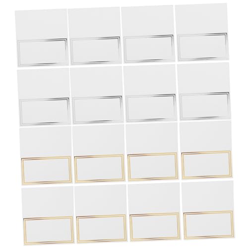Holibanna 100Stücke Hochwertige Tischkarten Für Hochzeiten Goldene Silberne Zeltkarten Für Tischdekoration Für Gästeinformation Und Sitzordnung von Holibanna