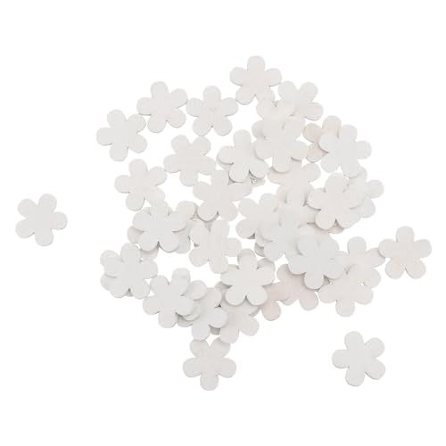 Holibanna 100Stücke Holzblumen DIY Dekoration Natürliche Holzornamente Für Bastelprojekte Tischdeko Und Wohnaccessoires Für Handwerk Und Heimwerkerprojekte von Holibanna