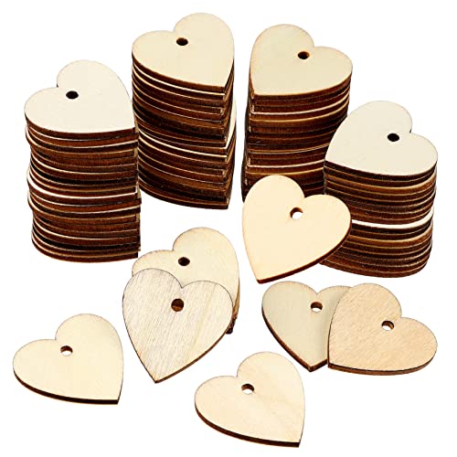 Holibanna 100Stücke Holzherzen Zum Basteln Holzscheiben Für Hochzeitsdekoration Geschenkanhänger DIY Projekte Mit Hanfseil Natürliche Holzverzierungen Für Ideen von Holibanna