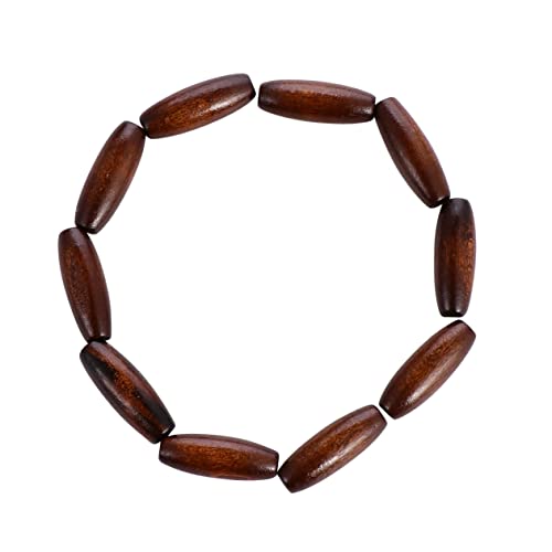 Holibanna 100Stücke Holzperlen Tiefbraune Olivenform Umweltfreundliches DIY Zubehör für Schmuckhandwerk für Armbänder und Bastelprojekte von Holibanna