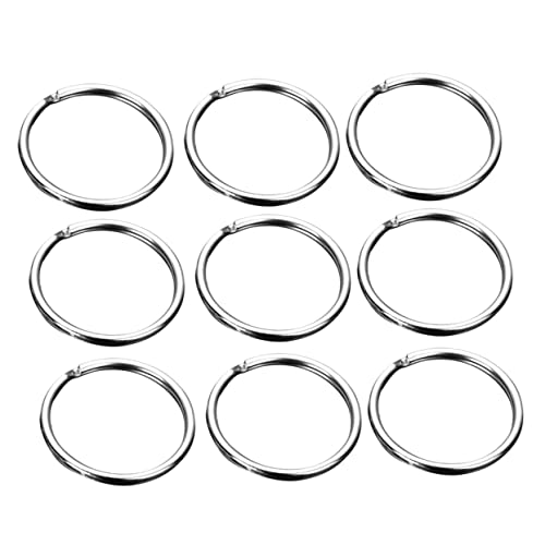 Holibanna 100Stücke Nickelbeschichtete Metall Schlüsselringe Robuste Spaltringe für DIY Projekte Schlüsselorganisation und Bastelarbeiten Langlebig und Rostfrei von Holibanna