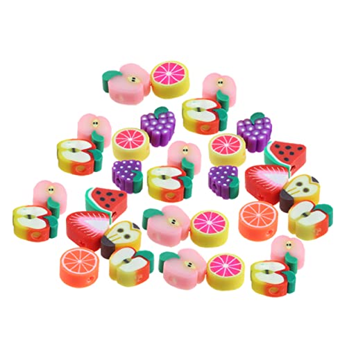Holibanna 100Stücke Polymer Clay Perlen Design Handgefertigte Charms für Schmuckherstellung für DIY Armbänder und Dekorationen und Sicher von Holibanna