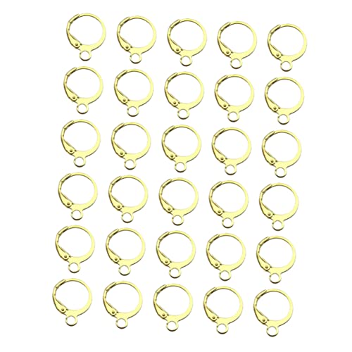Holibanna 100Stücke Runde Hebel Ohrhaken für DIY Schmuckherstellung Glänzende Leichte Ohrring Teile für Bastelprojekte und Design von Holibanna
