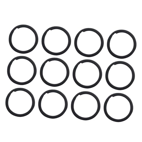 Holibanna 100Stücke Schwarze Schlüsselringe Mit Flachem Design Robuste DIY Schlüsselanhänger Ringe Für Projekte Und Sichere Verwendung Für Schmuckherstellung von Holibanna