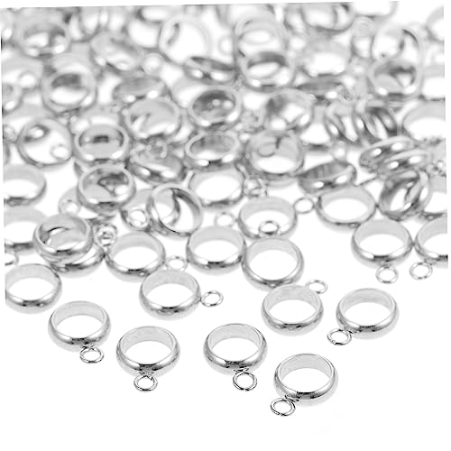 Holibanna 100Stücke Teiliges Kautionsperlen Rostfreiem Stahl Spacer Perlen mit Schleife für DIY Schmuckherstellung für Armbänder und Schlüsselanhänger von Holibanna