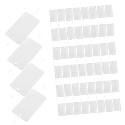 Holibanna 100Stücke Weiße PVC Hang Tags Wasserdichte Leere Etiketten für Id Karten Lanyards und Robuste Business Punchkarten Vielseitige Verwendungsmöglichkeiten von Holibanna