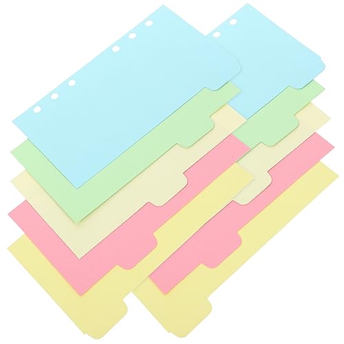 Holibanna 10Blätter Farbige Ordner Trennblätter für Notizbücher und Ringordner Trennung von Informationen Berichten und Präsentationen Holibanna 10Blätter Farbige Ordner Trennblätter für Notizbücher und Ringordner Trennung von Informationen Berichten und Präsentationen von Holibanna