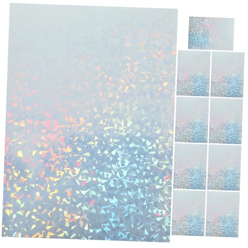 Holibanna 10Blätter Holografisches Bedruckbares Wasserdichtes Vinyl für Tintenstrahldrucker Selbstklebende für DIY Projekte und Bürobedarf für Kreative von Holibanna