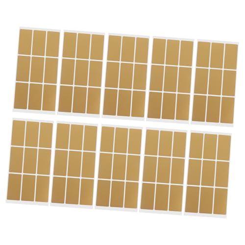 Holibanna 10Blätter Rechteckige Rubbelaufkleber Goldene Selbstklebende Rubbeletiketten für DIY Gewinnspiele für Partys und Events Einfach Anzuwenden und Rückstandsfrei Entfernbar von Holibanna