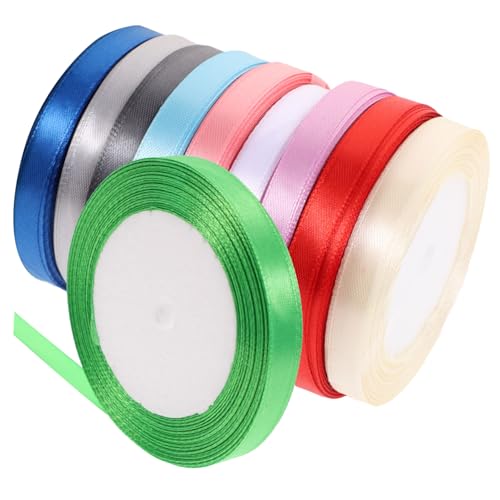 Holibanna 10Rollen Bastelband Dekoratives Geschenkband für Handwerk Geschenkverpackung und Partydekoration Mischfarben für Projekte von Holibanna