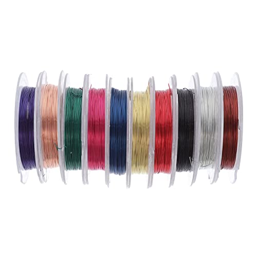 Holibanna 10Rollen Farbige Kupferdrähte Für Nagelkunst Dekorativer Schmuckdraht Für DIY Maniküre Und Nailart Gestaltung Langlebig Und Vielseitig Einsetzbar von Holibanna