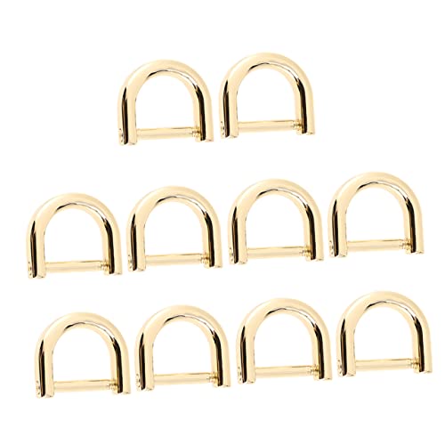 Holibanna 10Stücke D Ringe Teiliges Abnehmbarer Schlüsselhalter und Verschluss für DIY Projekte Halbkreisförmige D Ringe Robust und Leicht zu Bedienen Kompatibel von Holibanna