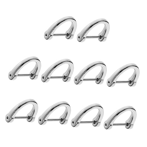 Holibanna 10Stücke D Ringe für Taschen Kofferringschnallen Vielseitige Schnallen für Handtaschen Rucksäcke Geldbörsen und Mehr Silberfarben Leicht und Tragbar von Holibanna