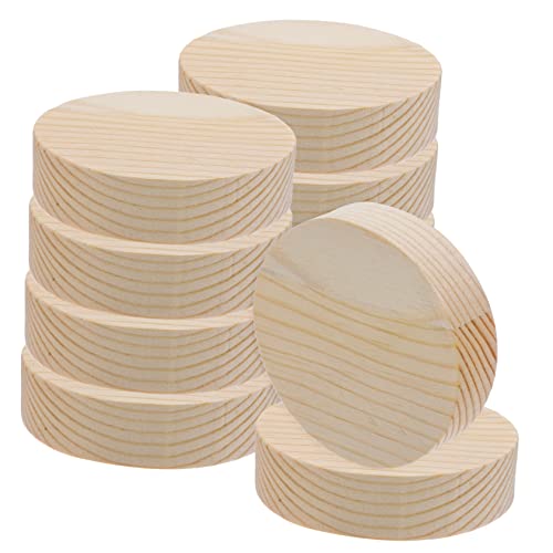 Holibanna 10Stücke DIY Holzscheiben zum Runde Naturholzplatten für Bastelprojekte Unbeschichtet Glatt Geschliffen für Dekoideen von Holibanna