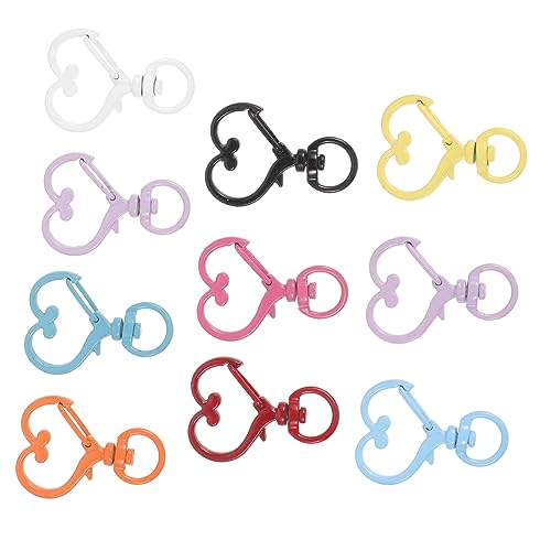 Holibanna 10Stücke DIY Metall Taschenschnallenringe für Handtaschen und Rucksäcke Farbige Karabinerhaken Leicht und Kompakt für Handwerksprojekte Einfach zu Verwenden von Holibanna