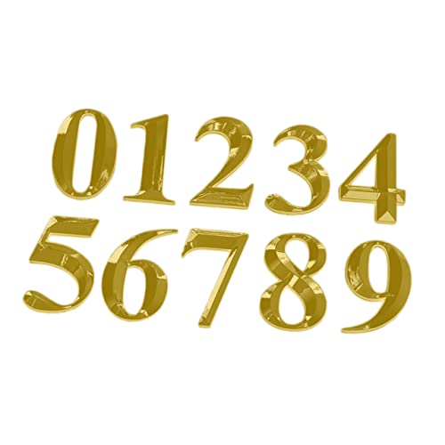 Holibanna 10Stücke Hausnummern Schild Türnummern Für Adresse Und Eingang Goldene Ziffern Für Wohnhäuser Und Hotels Holibanna 10Stücke Hausnummern Schild Türnummern Für Adresse Und Eingang Goldene Ziffern Für Wohnhäuser Und Hotels von Holibanna