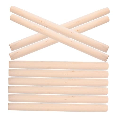 Holibanna 10Stücke Holzstäbe Runde Hartholz Bastelstäbe Unlackierte Holzdübelstäbe für Kreative DIY Projekte Modellbau Vielseitig Einsetzbar Holibanna 10Stücke Holzstäbe Runde Hartholz Bastelstäbe Unlackierte Holzdübelstäbe für Kreative DIY Projekte Modellbau Vielseitig Einsetzbar von Holibanna