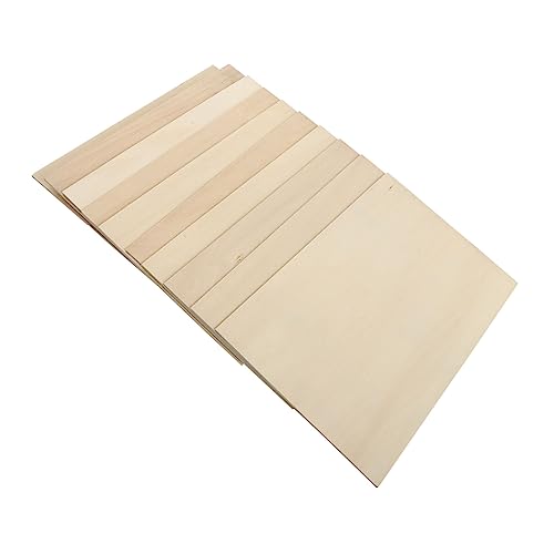 Holibanna 10Stücke Lindenholz Sperrholzplatten für DIY Bastelprojekte Unvollendetes Holz für Brandmalerei Geeignet für Amateure Geruchsneutral und Langlebig von Holibanna
