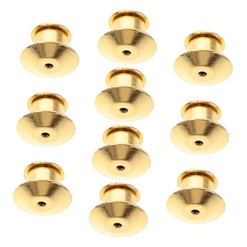 Holibanna 10Stücke Metall Pin Rückseiten Für Abzeichen Broschen Und Anstecknadeln Sicherheitskupplungs Pins Pin Backing Verriegelungshardware Für Stabile Befestigung von Holibanna