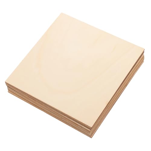 Holibanna 10Stücke Quadratische Holzbretter Unbehandeltem Holz DIY Holzscheiben Für Bastelprojekte Natürliche Holzplatten Zum Dekorieren Und Gestalten von Holibanna