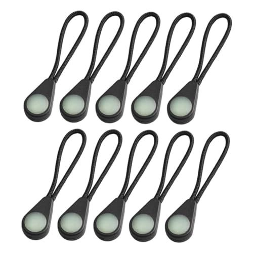 Holibanna 10Stücke Reißverschluss Puller Teiliges für Jacken Rucksäcke und Taschen Nachtleuchtende Zipper Einfacher Austausch und Installation Langlebig und Praktisch von Holibanna