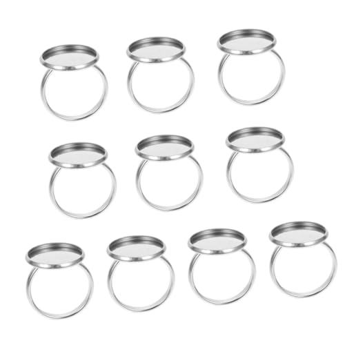 Holibanna 10Stücke Ringbasis Teiliges Verstellbare Ringe Für DIY Schmuckherstellung Langlebige Und Glatte Oberfläche Für Bastelprojekte von Holibanna