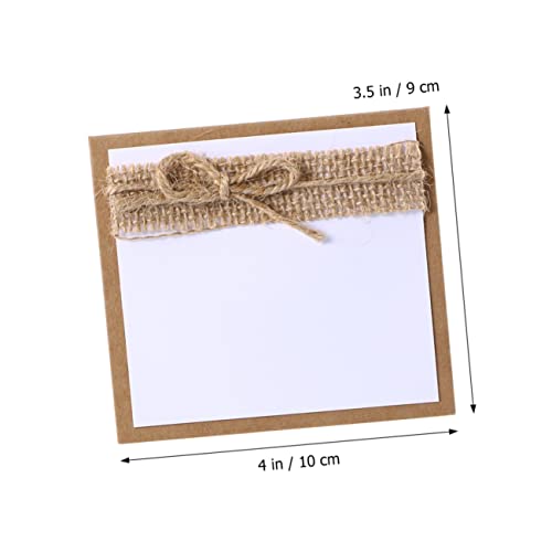 Holibanna 10Stücke Rustikale Tischkarten für Hochzeit und Veranstaltungen Namensschilder mit Jute Design Vorgefalzt für Einfache Handhabung für Festliche von Holibanna