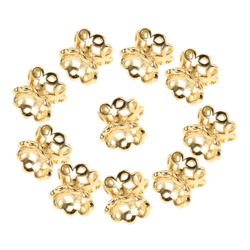 Holibanna 10Stücke Schmuckperlenkappen Doppelseitige Ösen für Schmuckherstellung Robustes Kupferdesign für Armbänder Halsketten Schmuckzubehör für DIY Projekte von Holibanna