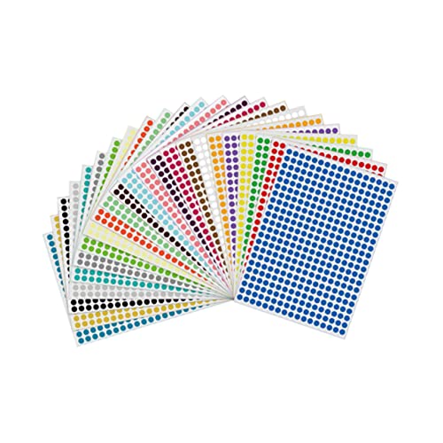 Holibanna 10Stücke Selbstklebende Punktetiketten Farbiges Wasserdichtes Druckpapier für Klassifizierungsmarkierungen für Erwachsene Einfachen Organisation von Holibanna