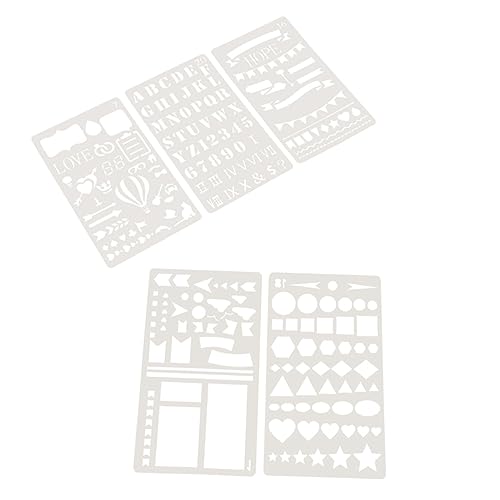 Holibanna 10Stücke Teiliges Mode Zeichenschablonen Langlebigem Material für Kreative DIY Projekte Hohlspritzschablonen für Scrapbooking und Dekoration von Holibanna